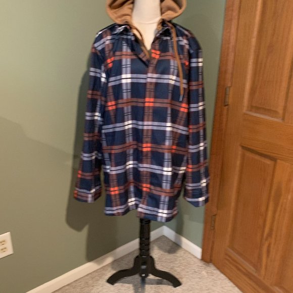 Other - MENS PLAID JACKET WITH HOOD SIZE 2XL #319